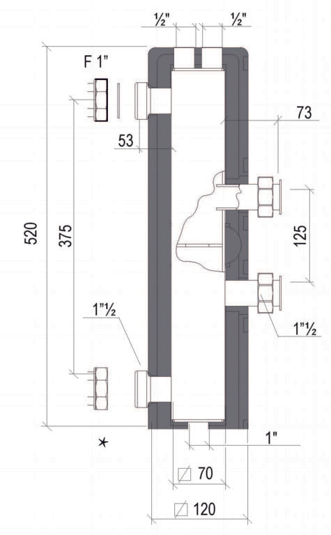 CP70 Plus Low Loss Header - KOMPAT DN25