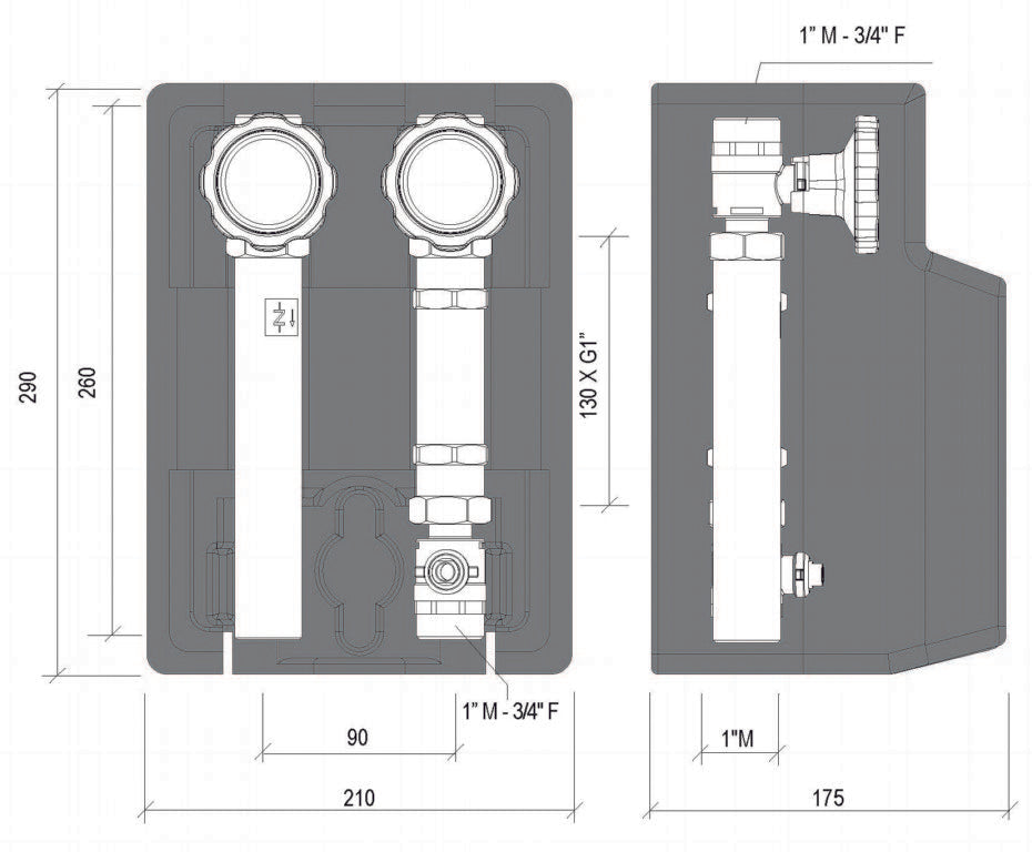 SA-90 DN20 Constant Temperature Pump Group