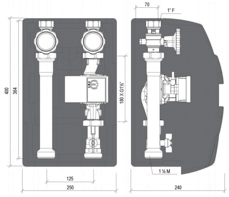 KA DN25 - High Temperature Pump Group - KOMPAT DN25