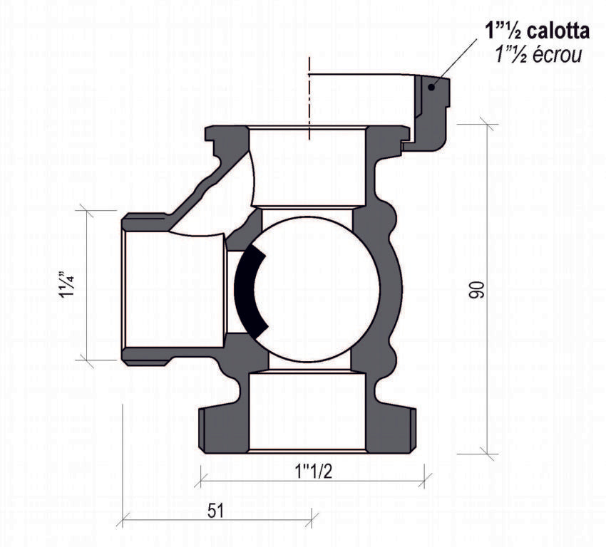 TV3 DN25 Mixing Valve - KOMPAT DN25