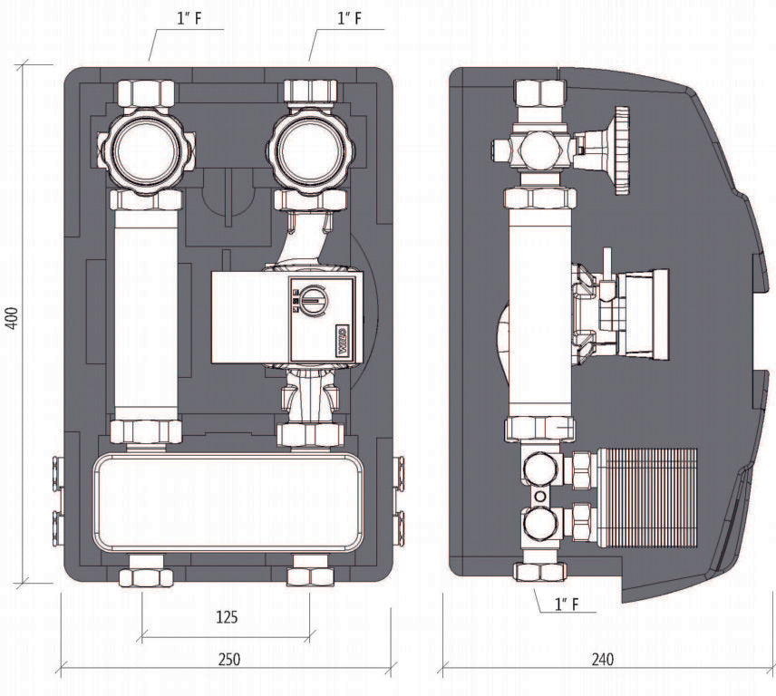 BW-30 Hydraulic Separation Group - KOMPAT DN25