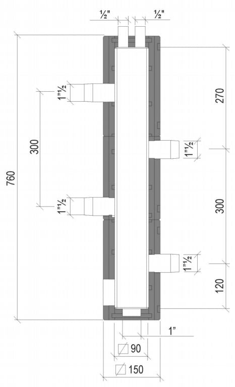 CP90 Low Loss Header - KOMPAT DN32
