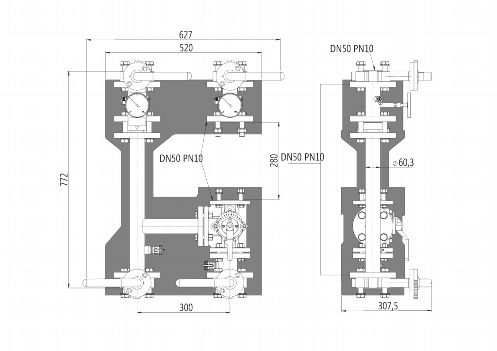 Hercules Heating Pump Group, Pump Group Dimensional Drawing