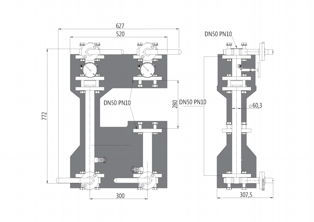 Hercules Heating Pump Group, Pump Group Dimensional Drawing