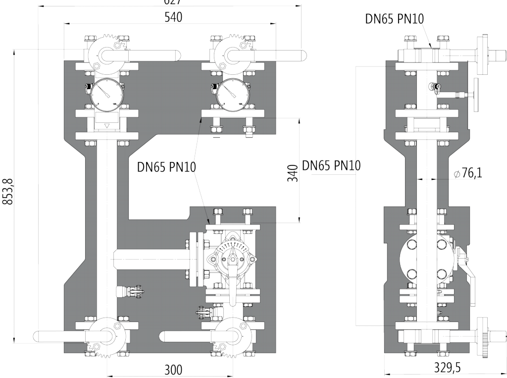Hercules Heating Pump Group, Pump Group Dimensional Drawing